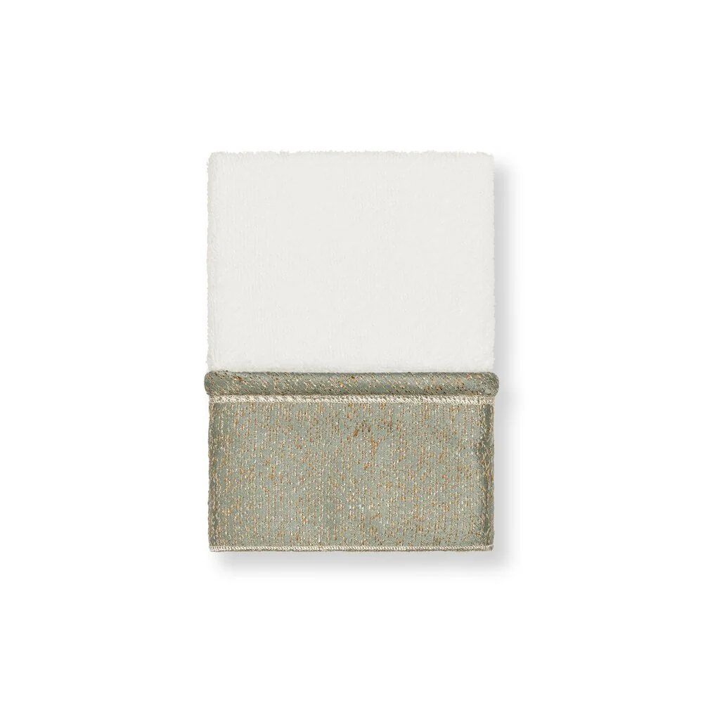 Authentic Hotel and Spa Turkish Cotton Della Jacquard White Washcloth