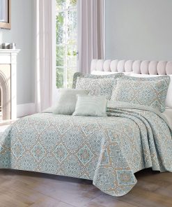 Home Soft Things 5 Piece Printed Microfiber Diego Quilts Set