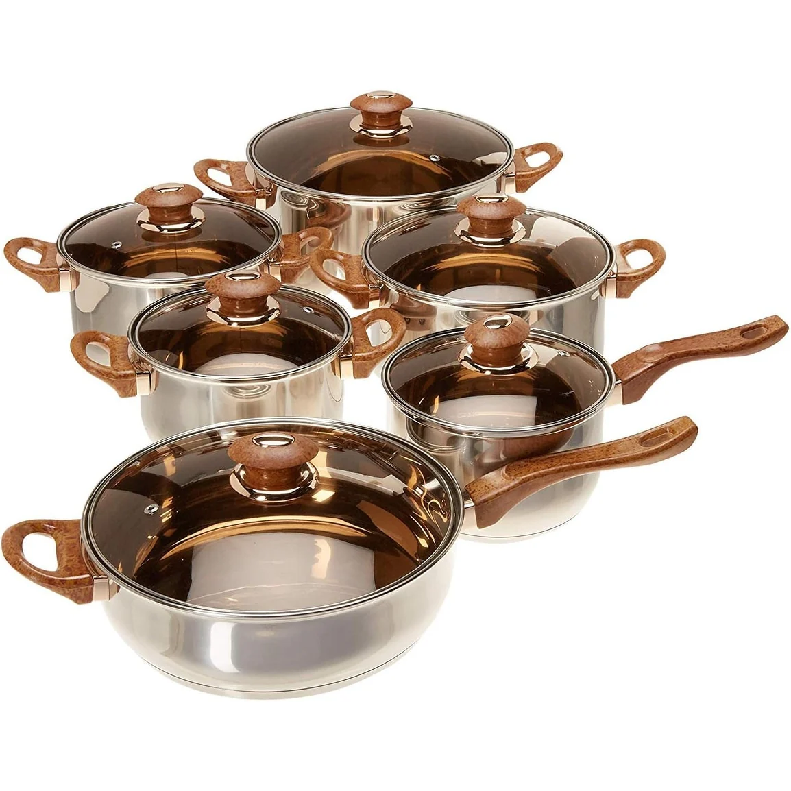 12-Piece Stainless Steel Cookware Set