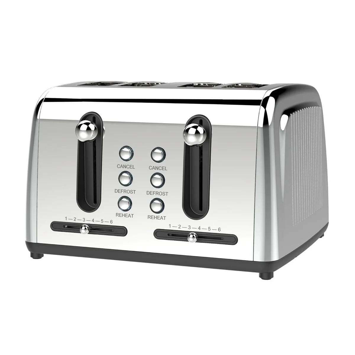 Brentwood Select Extra Wide Slot 4-Slice Toaster in Stainless Steel - 13.25" x 11.75" x 9.25"
