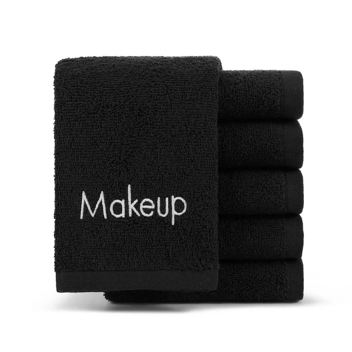 Cotton Embroidered Makeup Remover Towels - Set of 6