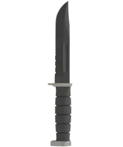 KA-BAR Blade D2 Extreme Partially Serrated Knife w/ Plastic Sheath - Black