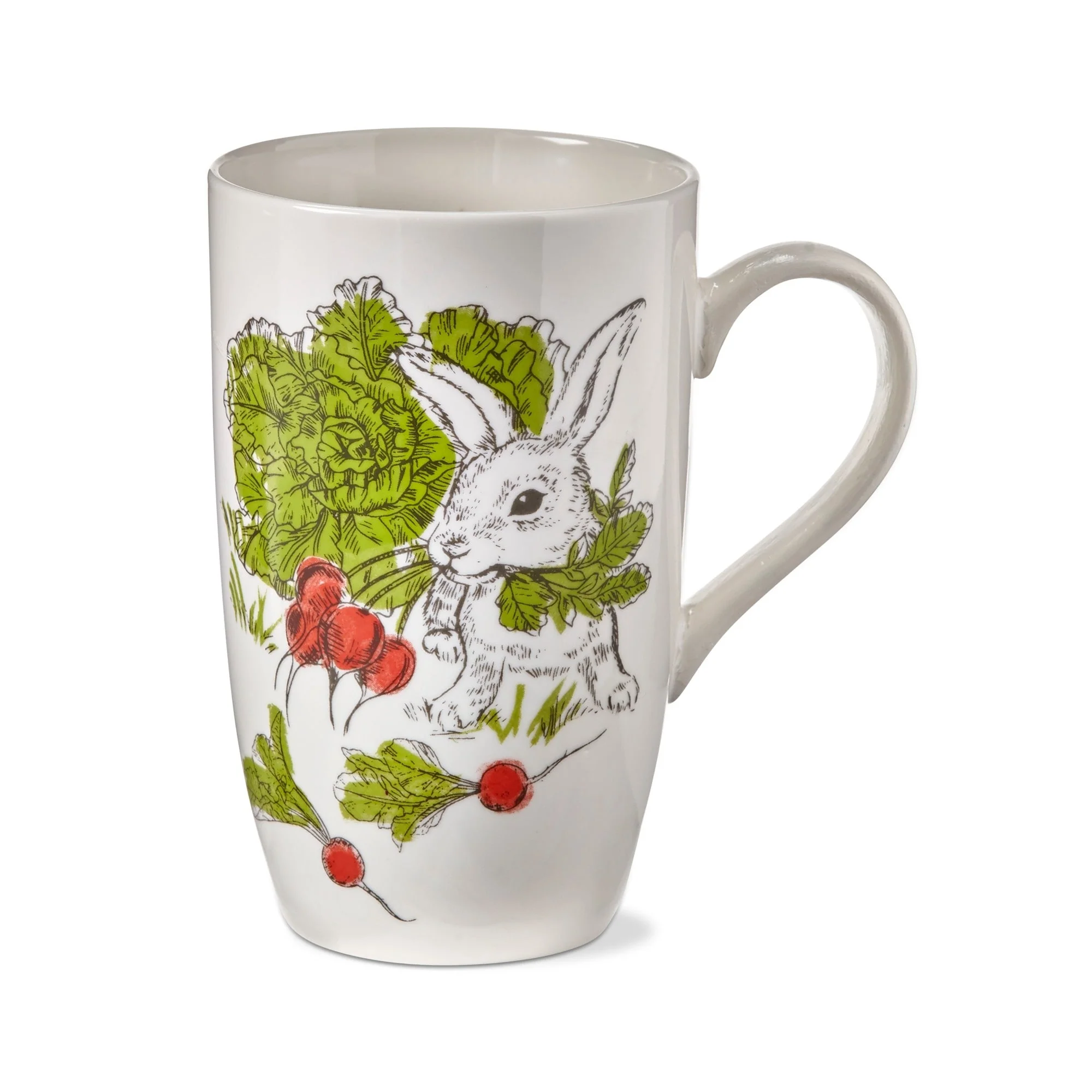 Easter Bunny Rabbit Eating Radish Tall Easter Coffee Mug Gift - Multi