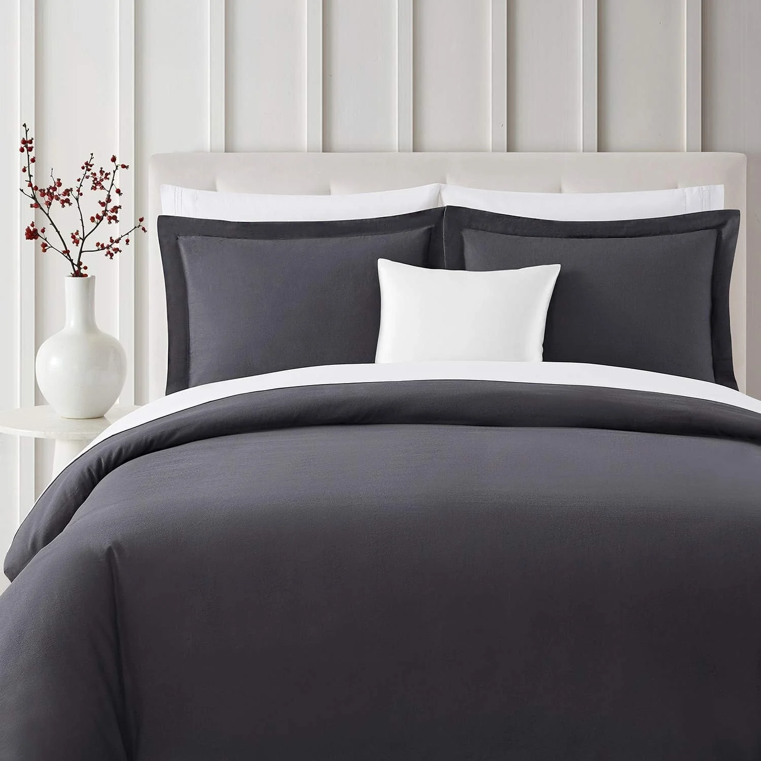 Bibb Home 3-Piece Flannel Duvet Cover Set (Insert Excluded)