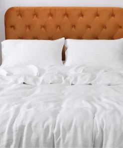 Highland Feather 100% Ultra-Soft French Linen Bedding Set - 1 Duvet Cover, 1 Fitted Sheet & 2 Pillowcases