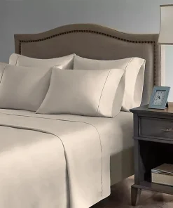 2200 Count 6 Pc Premium Bamboo Deep Pocket Queen Sheet Cream