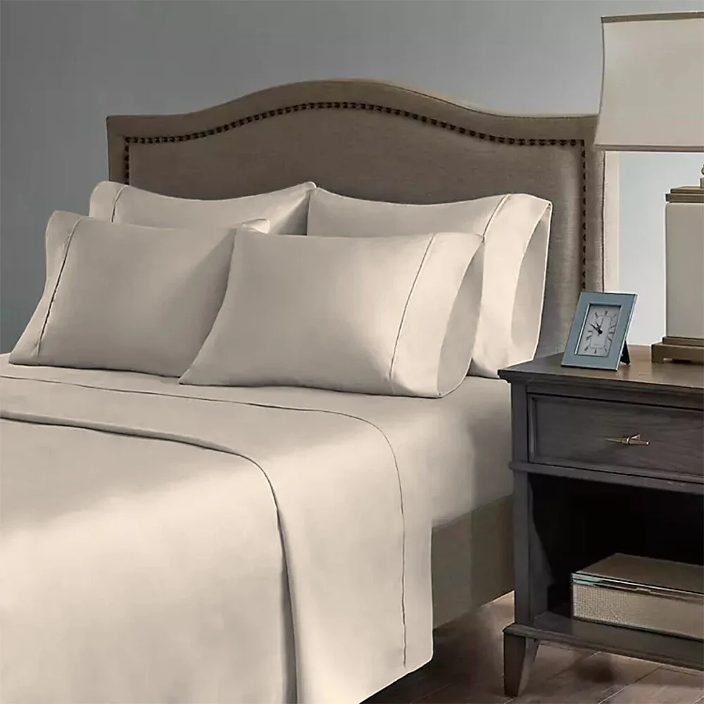 2200 Count 6 Pc Premium Bamboo Deep Pocket Queen Sheet Cream