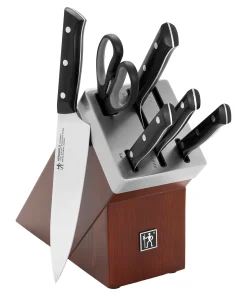 HENCKELS Dynamic Self-Sharpening Knife Block Set - Brown
