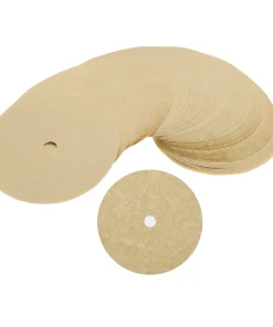 Coffee Filter Papers Disposable Round Paper with Hole Pack of 200 - 3.74 Inch
