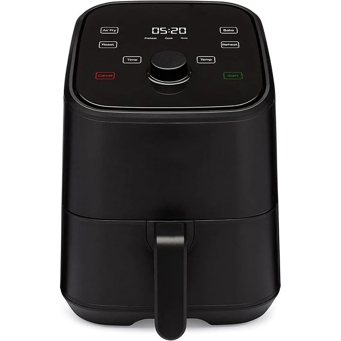 2QT Mini Air Fryer, Small Air fryer that Crisps,Black