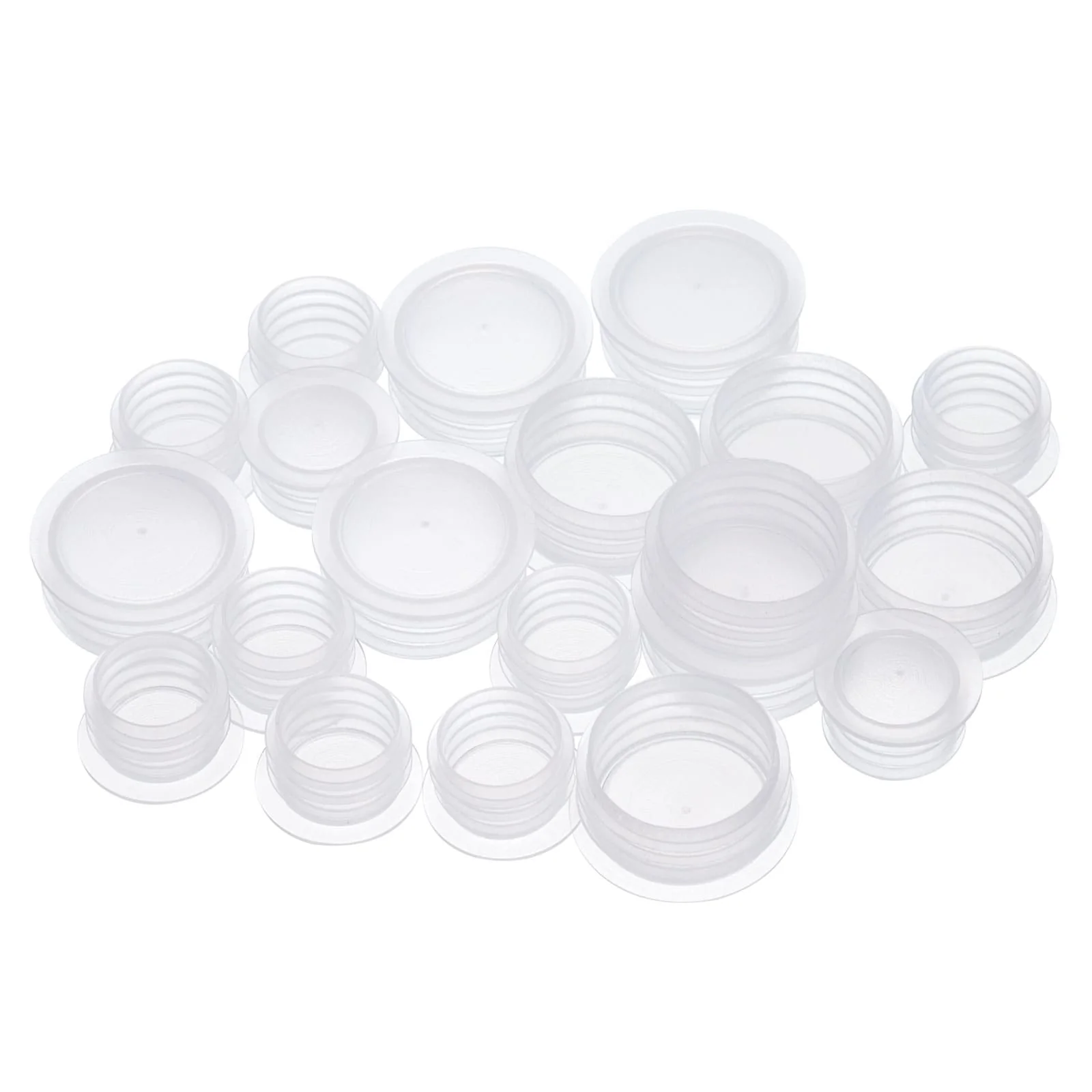 1Set Salt Shaker Stoppers, Plastic Salt Shaker Plug Stopper - Transparent