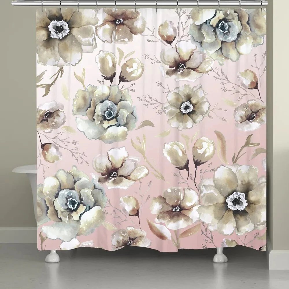 Laural Home Pretty Pastel Bloom Shower Curtain