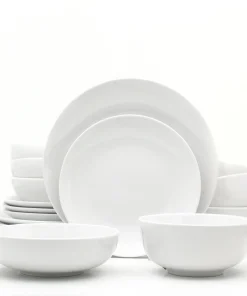Euro Ceramica 16 Piece / 32 Piece White Essential Porcelain Dinnerware Set