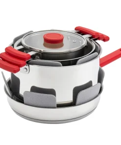 Denmark 7PC Stax Stainless Steel Cookware Set - Red