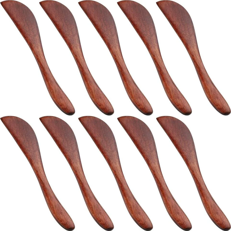 10Pcs Wooden Butter Spreaders