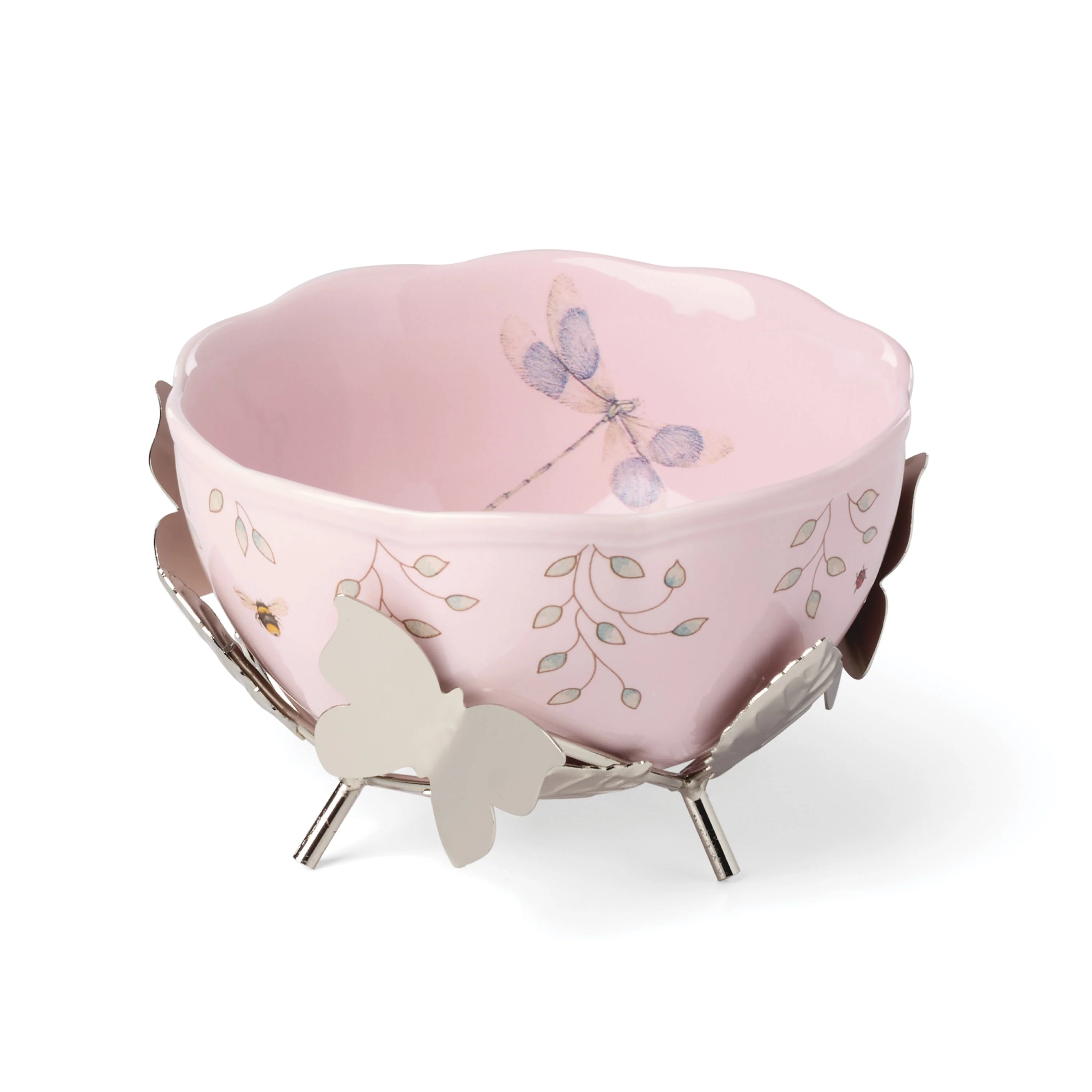 Lenox Butterfly Meadow 25th Anniversary Bowl with Stand