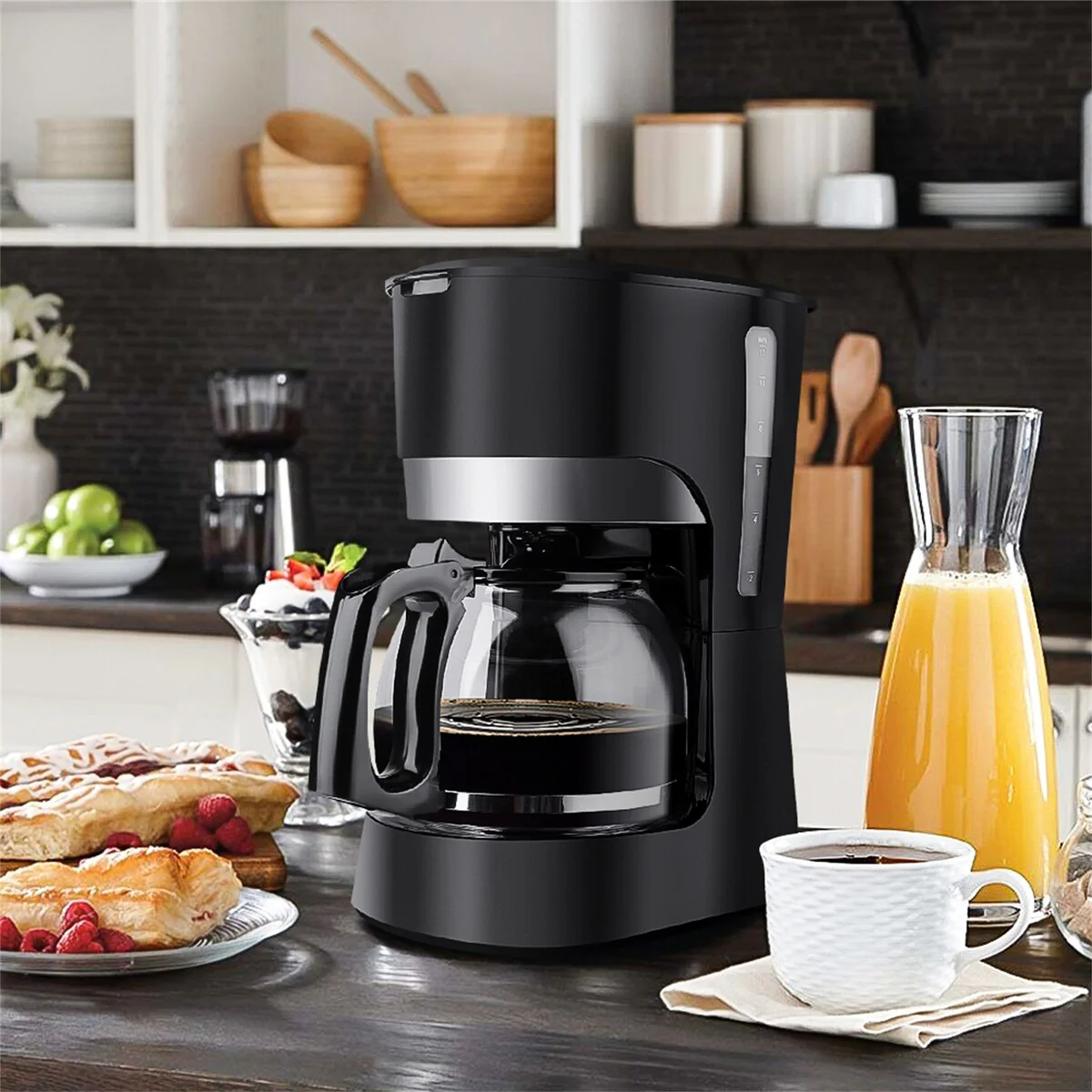 10-Cup Coffee Maker, Drip One Button Easy Use Coffeemaker with Filter - 8' x 11'