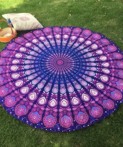 60-inch Round Bohemian Hippie Throw