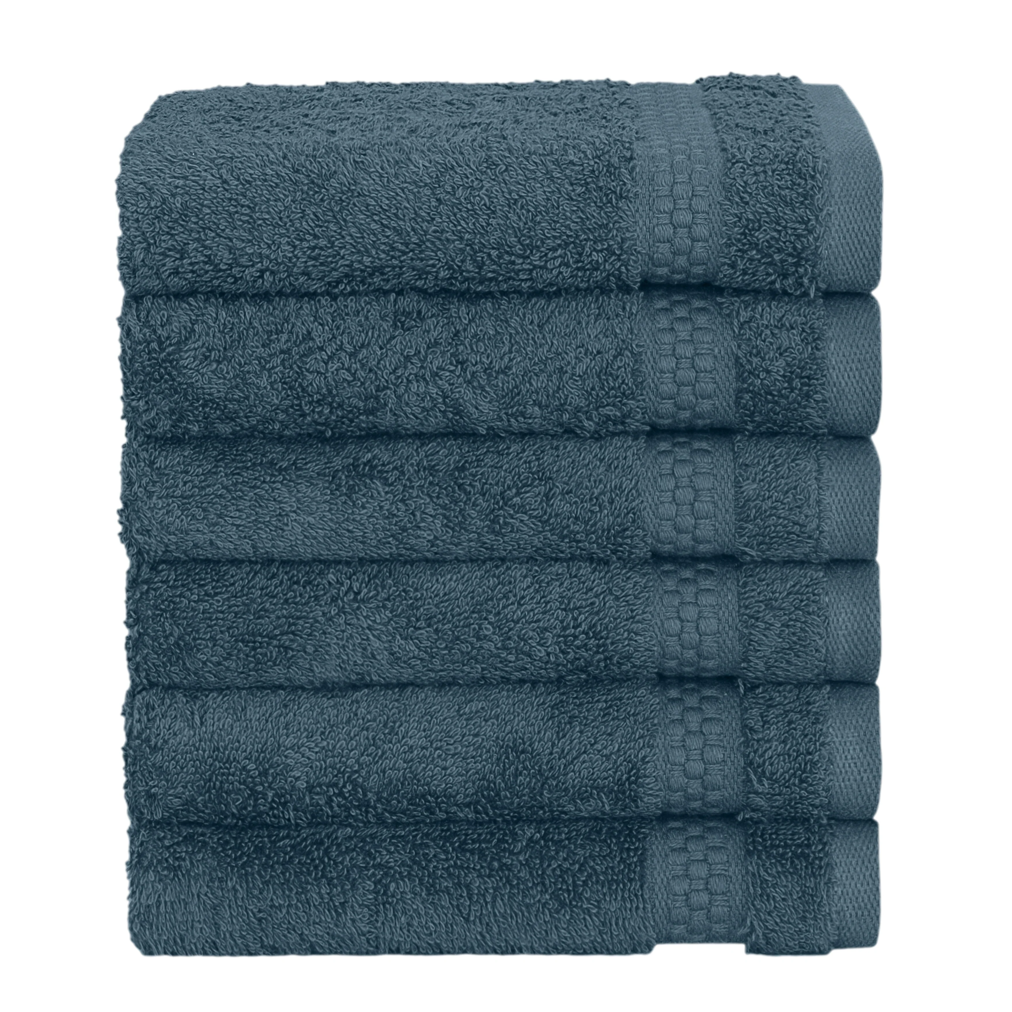 Authentic Hotel and Spa 100 percent Aeagean Long Staple Turkish Cotton STARLIGHT Terry Washcloths (Set of 6)