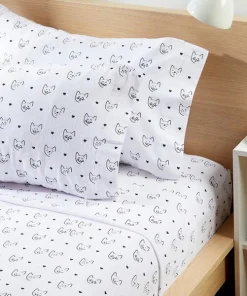 160 GSM Deep Pocket Brushed Cotton Flannel Bed Sheet Set