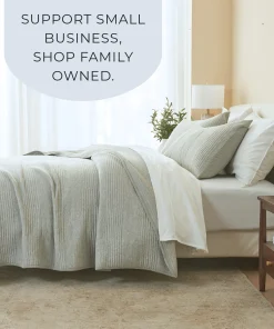 Linery & Co. Cotton Blend Jersey Knit Channel Stitch Quilt Set