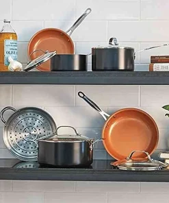 10 pcs Copper Cookware Set