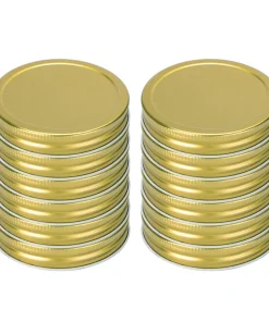 Iron Regular Mouth Mason Jar Lids with Sealing Rings Food Storage Caps