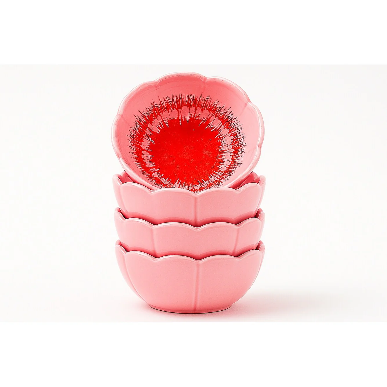 10 Strawberry Street Flower Bowls, Pink, Set of 4 - 1 cup