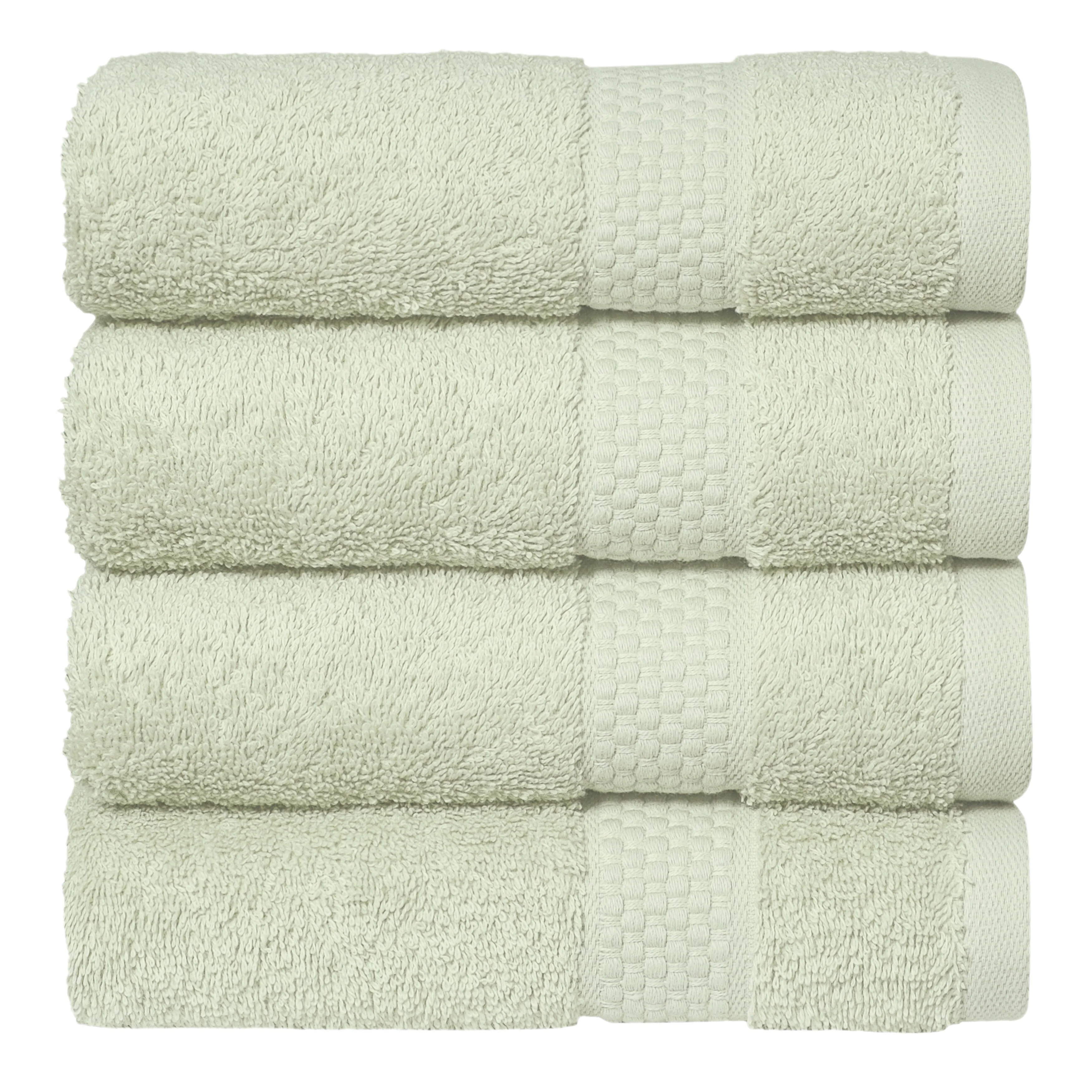Authentic Hotel and Spa 100% Aeagean Long Staple Turkish Cotton, STARLIGHT Terry Hand Towels (Set of 4)