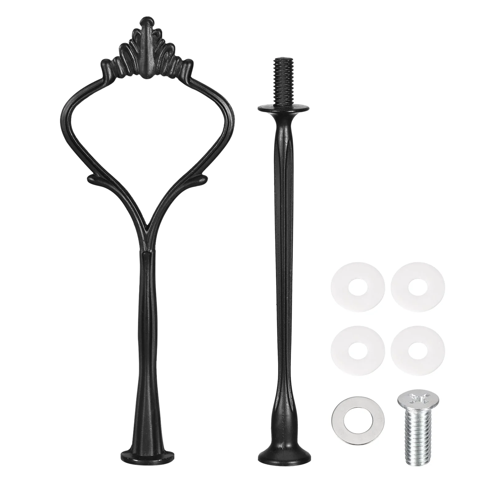 1 Set Cake Tray Stand Handle Cupcake Dessert Plate Hardware Fitting Holder Rod Stand Handle, 2-Tiers