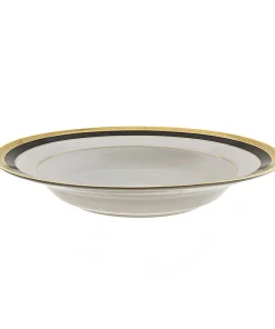 10 Strawberry Street Sahara Black Rim Soup (Set of 6)