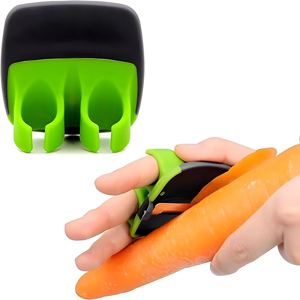 2 Pcs Hand Vegetable Peeler Palm Peeler Rubber Finger Grips
