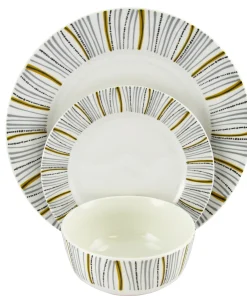 Gibson Home Classic Sunbeam Stripe12 Piece Dinnerware Set