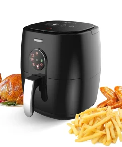 5.5QT 1800W Digital Air Fryer Oilless Cooker Toaster Oven Non-stick - 9.8 x 9.6 x 12.2 in (L x W x H)