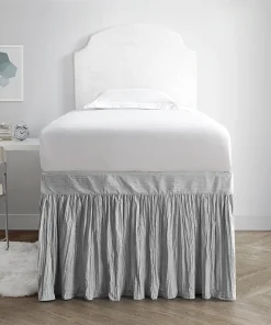 Crinkle Twin XL 30-inch Drop 3 Panel Bed Skirt