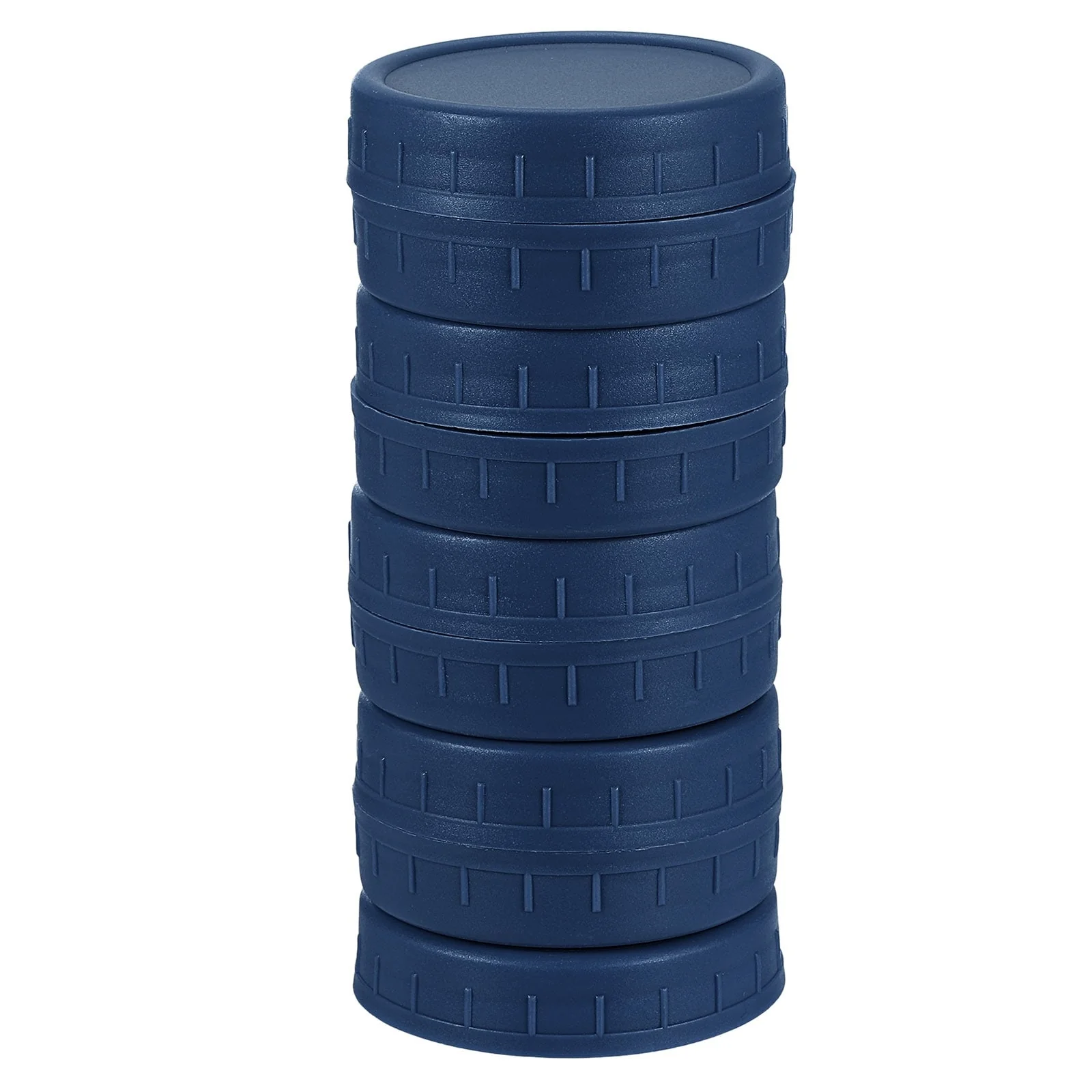 9Pcs Mason Jar Lid, Regular Mouth Plastic Lid with Silicone Rings