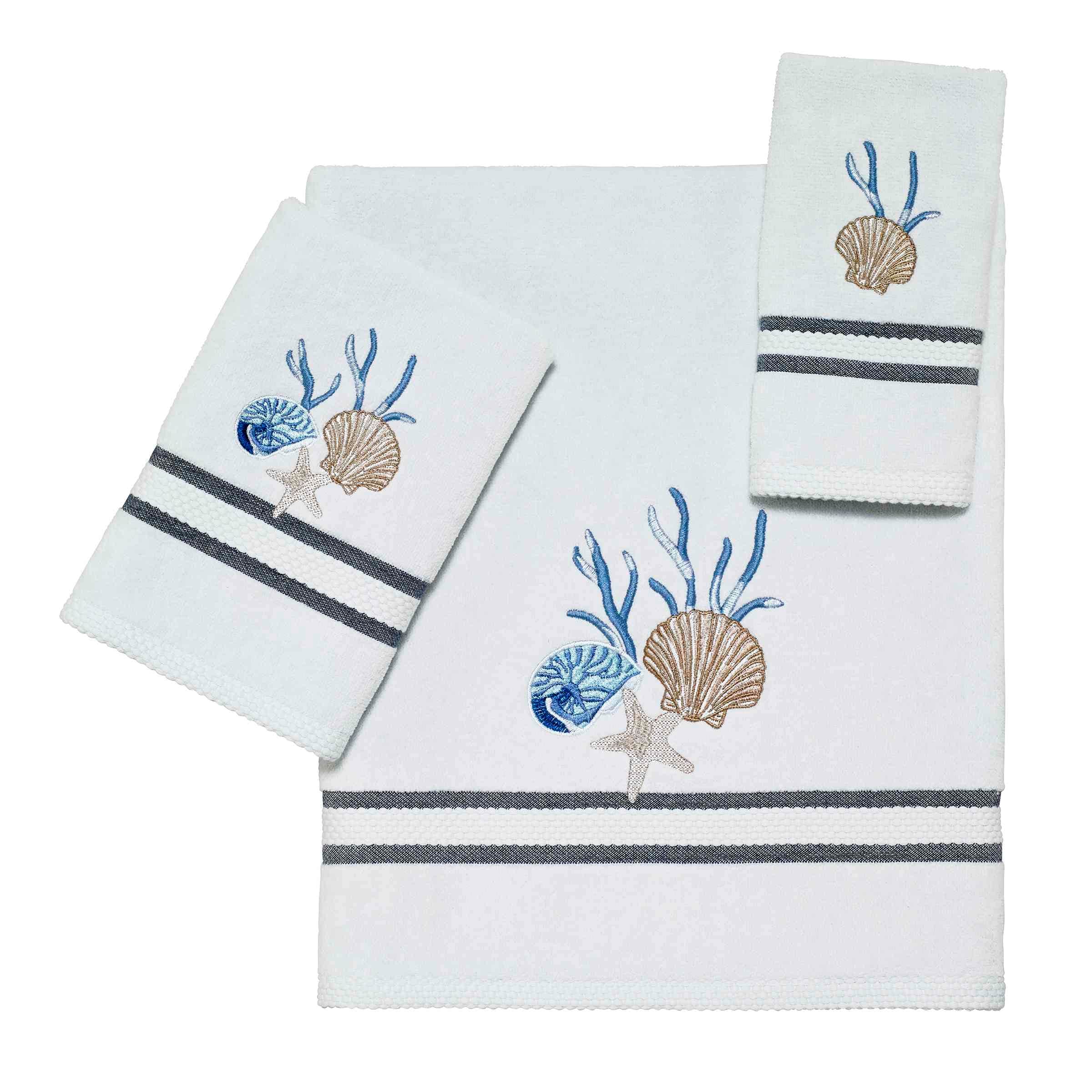 Avanti Linens Blue Lagoon 3-Piece Towel Set - Towel 3pc Set - B/H/FT