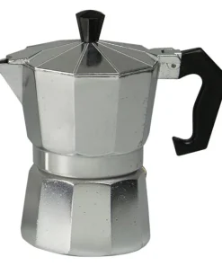 Home Basics 3 Cup Grey Aluminum Stovetop Espresso Maker - 5.07 oz /150 ml