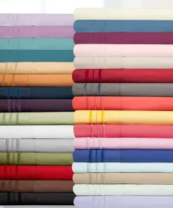 Deep Pocket Soft Microfiber 4-piece Solid Color Bed Sheet Set