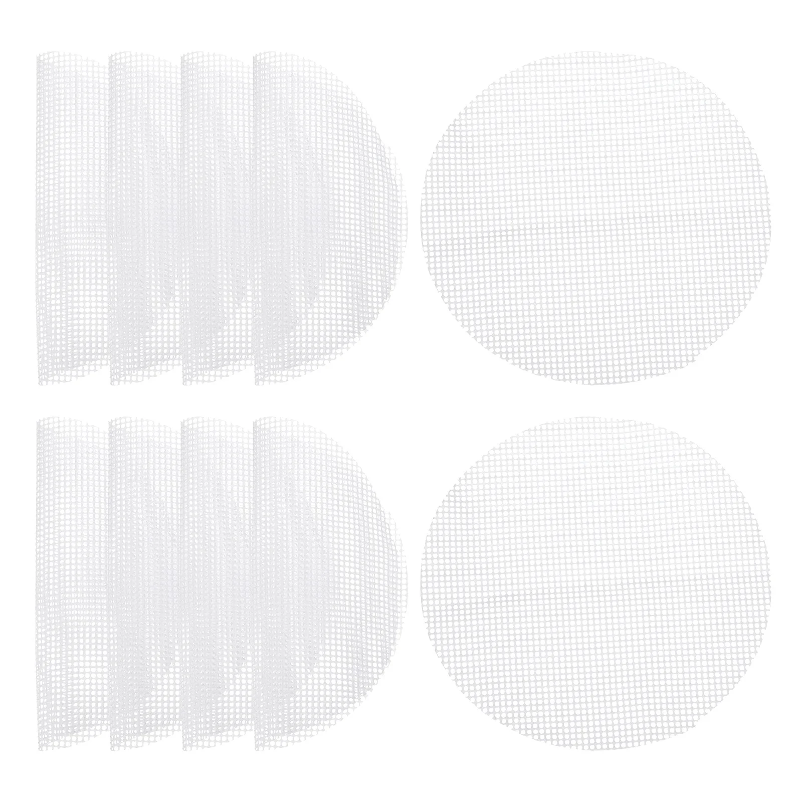 10 Pcs Reusable Round Non-Stick Steamer Liners Mesh Mat Pad, White