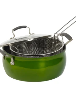 Epicurious 3Pc 8 Qt. Fryer Covered Green