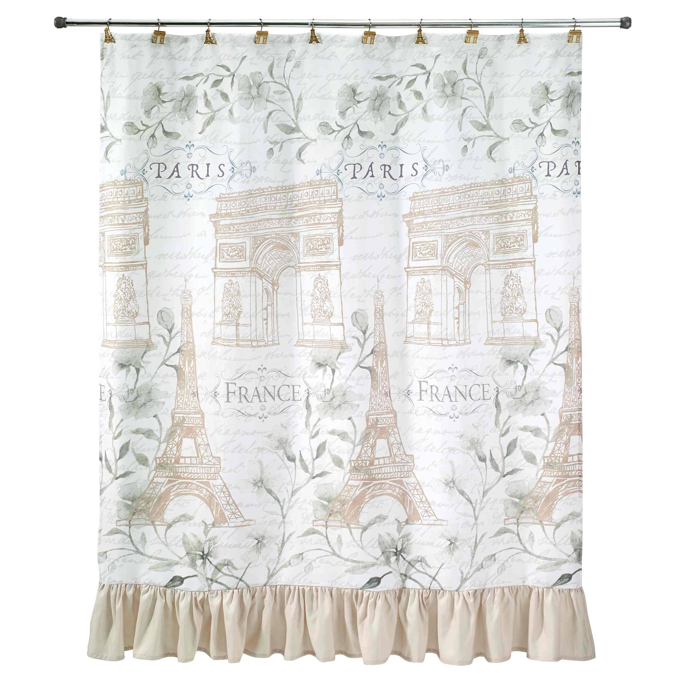 Avanti Linens Paris Botanique Shower Curtain