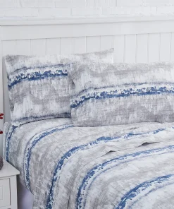 Abstract 100% Cotton Sateen Extra Deep Pocket 4-piece Bed Sheet Set