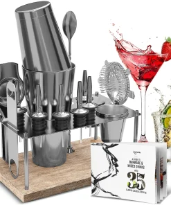 JoyTable Bartender Kit - Cocktail Set Kit - Bartender Drink Mixer Shaker Bar Tool Set