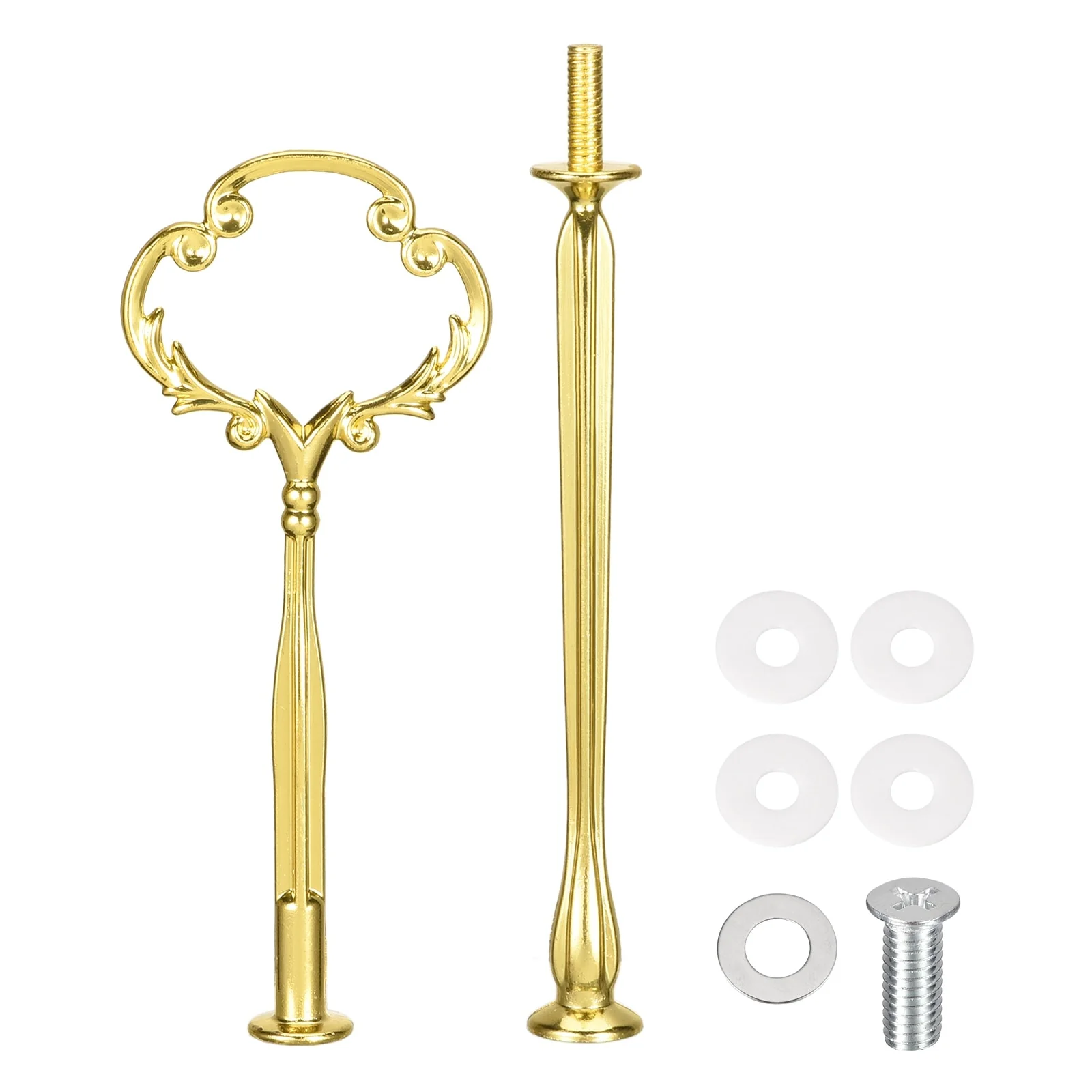 1 Set Cake Tray Stand Handle Cupcake Dessert Plate Hardware Fitting Holder Rod Stand Handle, 2-Tiers