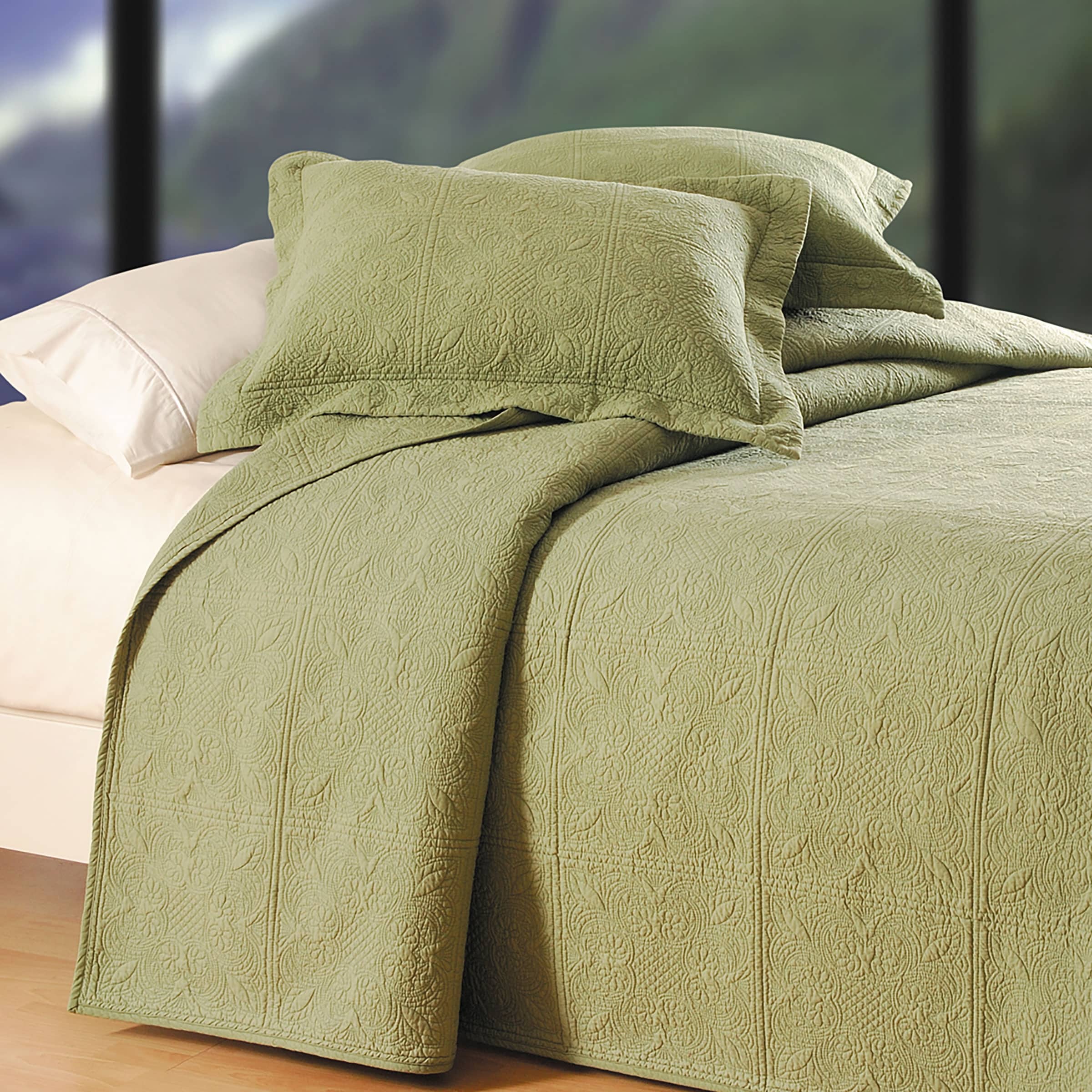 26" x 26" Sage Matelasse Euro Sham