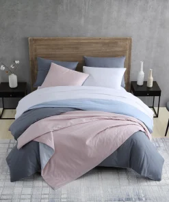 Kenneth Cole New York Miro Solid Reversible Duvet Cover Set