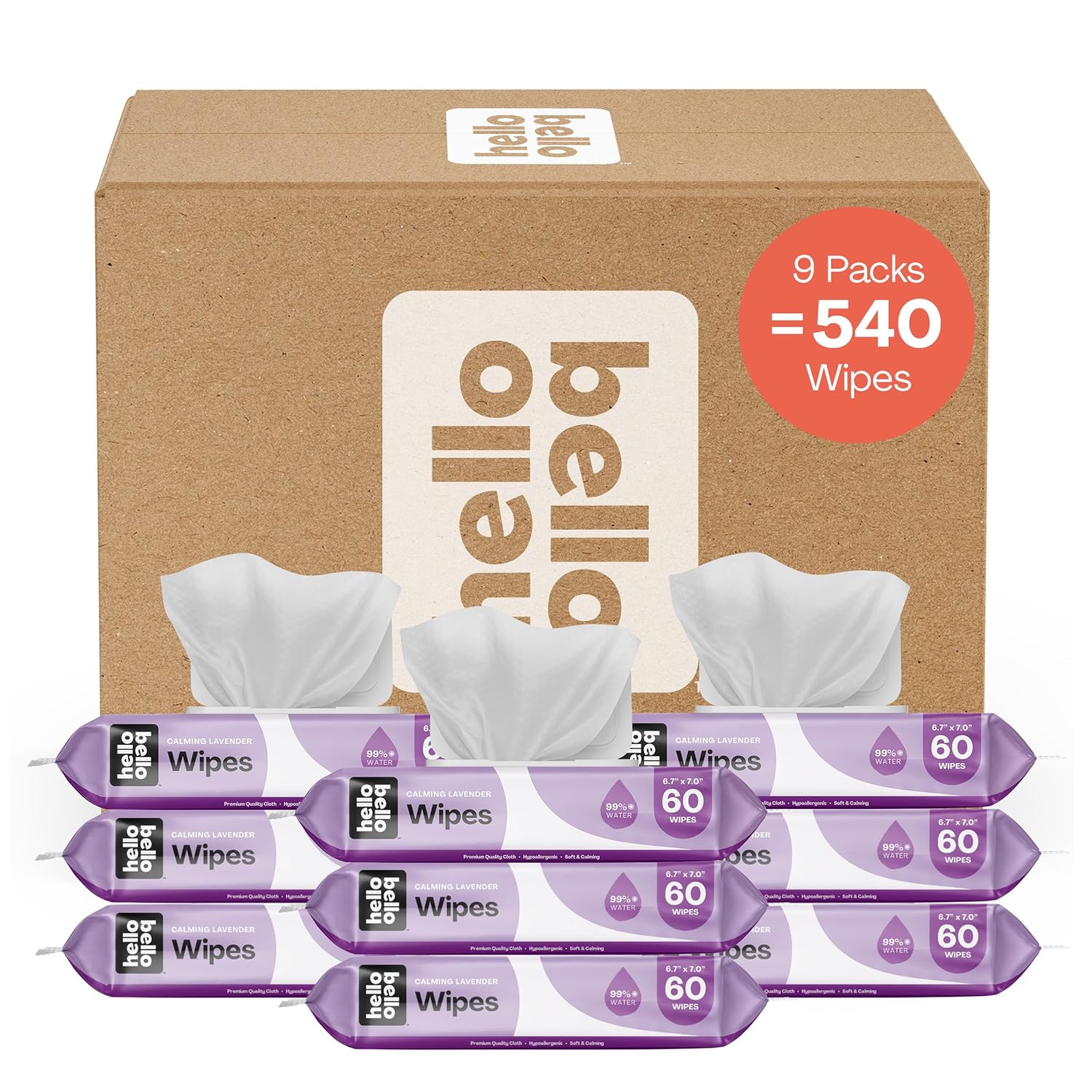 Hello Bello Extra Gentle Unscented Baby Wipes - Made with 99% Water and Aloe for Babies and Kids - 720 Count