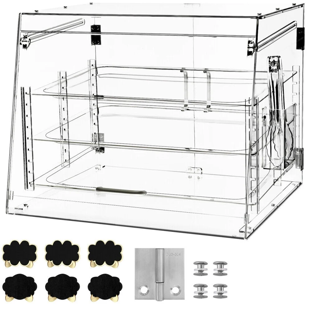 3 Tier Adjustable Acrylic Pastry Display Case
