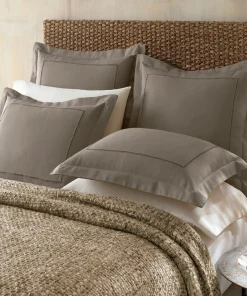 Cotton and Linen Blend Hemstitch Sham
